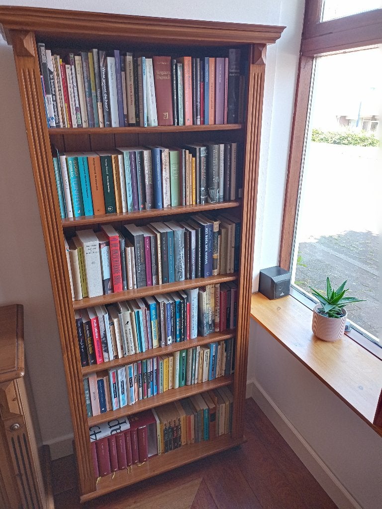 geloogd grenen boekenkast, Ophalen, Met plank(en), Gebruikt, 50 tot 100 cm