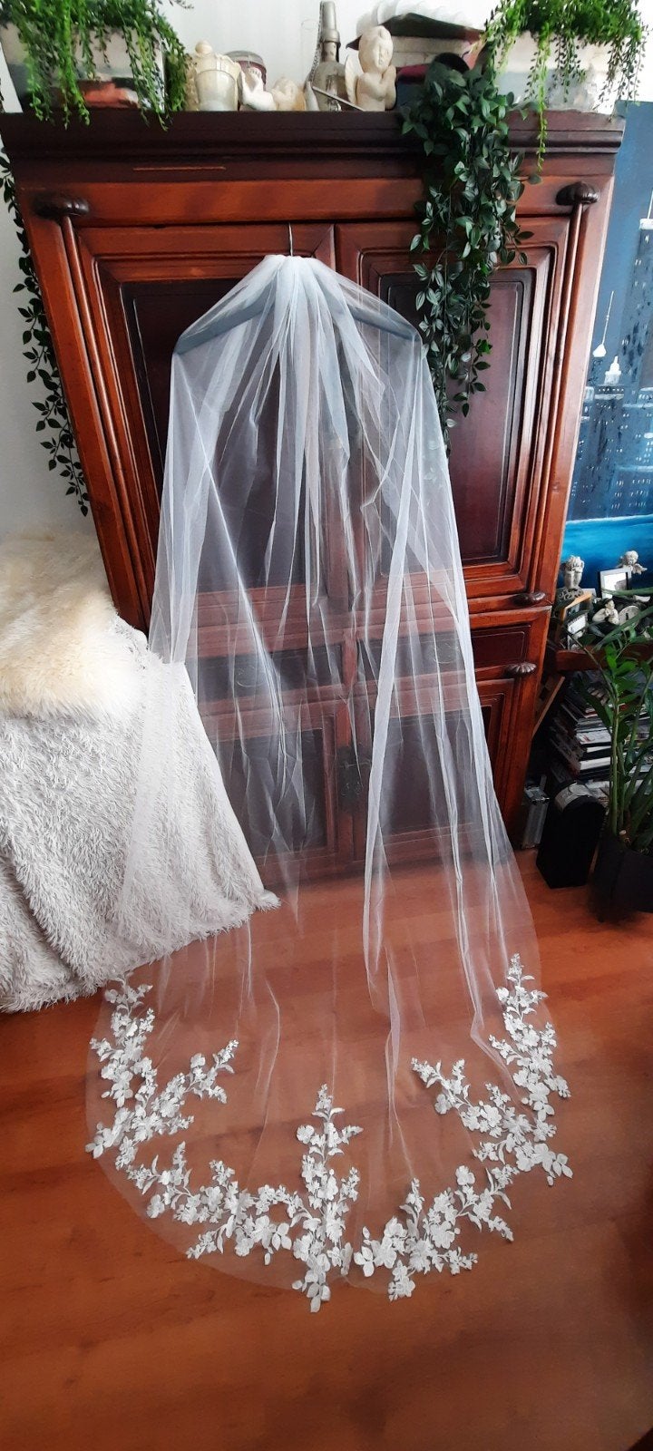Prachtige sluier, Nieuw!, Kleding | Dames, Trouwkleding en Trouwaccessoires, Nieuw, Accessoires, Wit, Ophalen of Verzenden