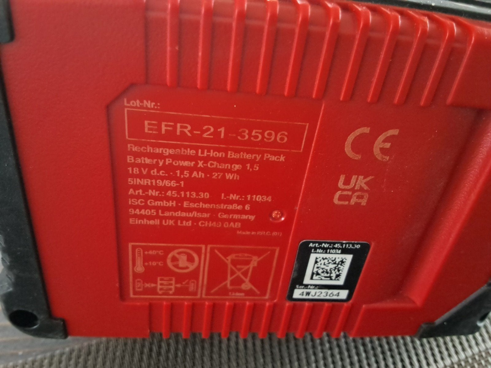 Einhell Accu Boor-/Schroefmachine, Ophalen, Variabele snelheid, Minder dan 400 watt, Zo goed als nieuw