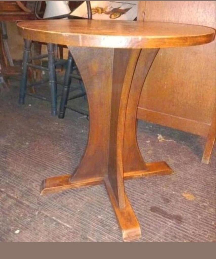 Art Deco Houten Bijzettafel - Vintage Stijl, Ophalen of Verzenden