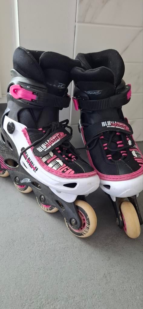 Rusher inline skates zwart/roze mt 32-36, Ophalen of Verzenden, Verstelbaar