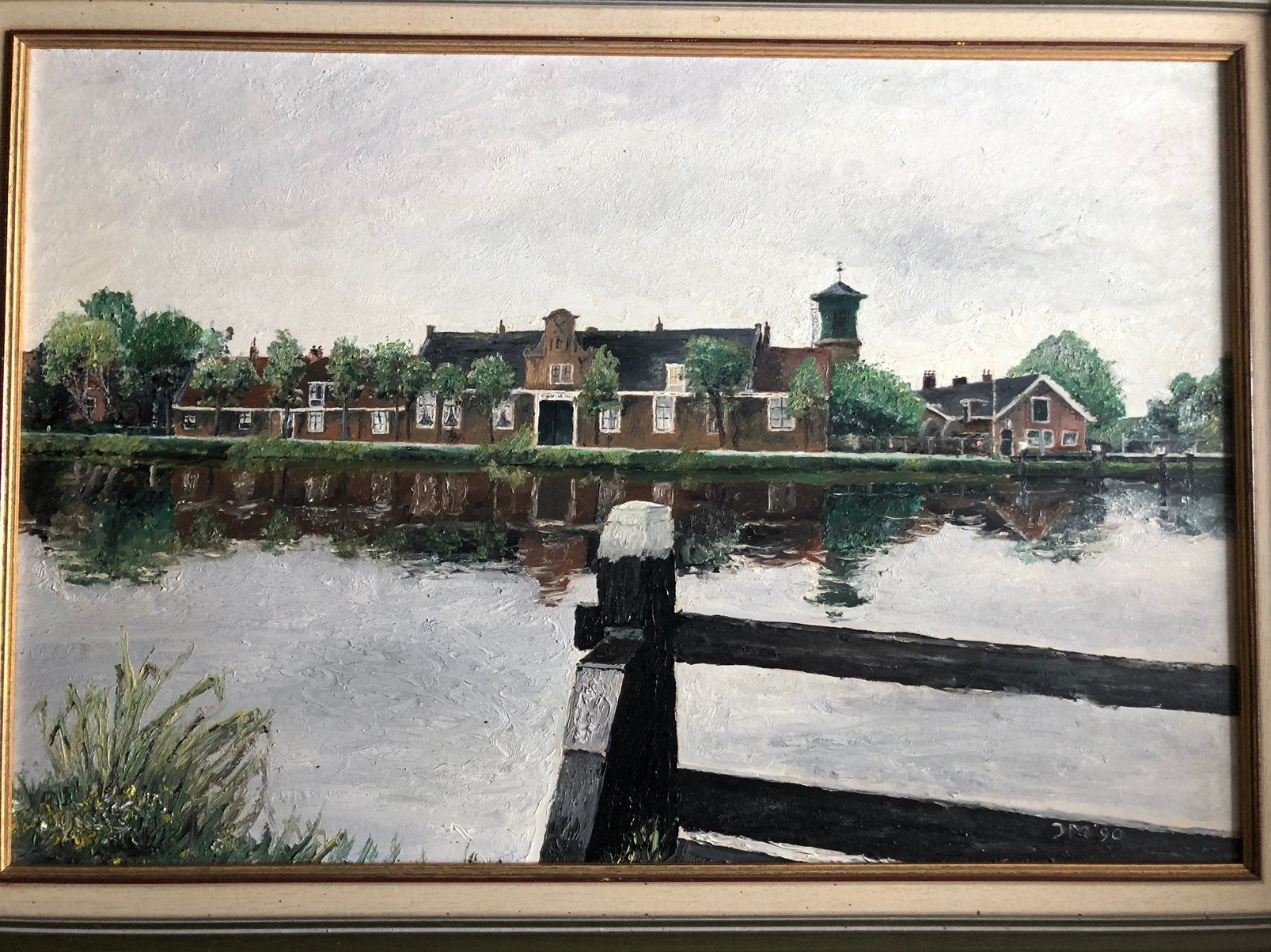 Gezicht op De Oude Molen in Ouderkerk, Antiek en Kunst, Ophalen