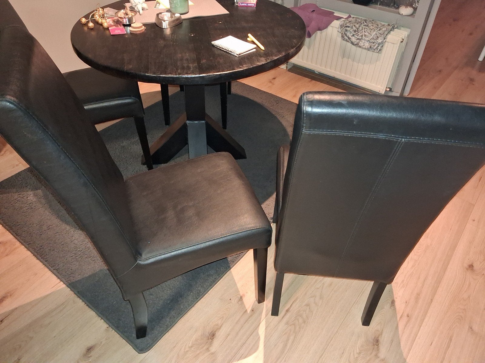 6 mooi zwart stoelen, Ophalen, Zwart
