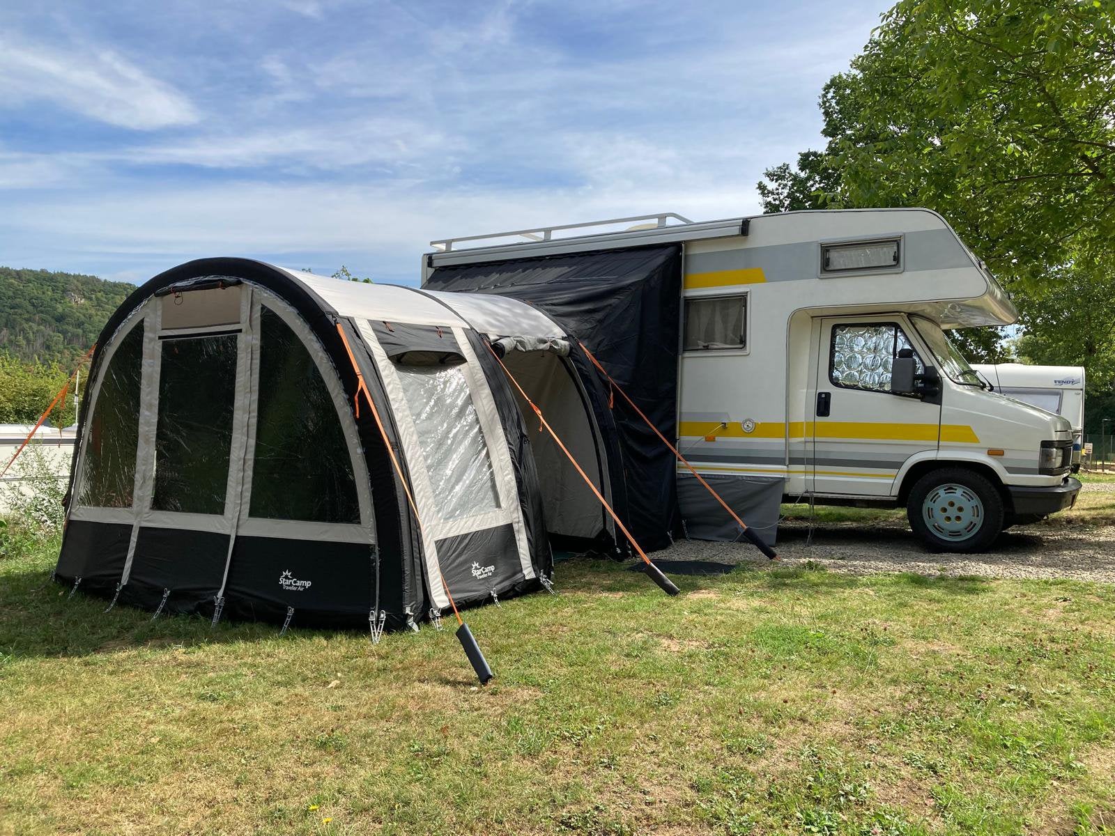 Opblaasbare voortent voor camper te koop, Ophalen, Zo goed als nieuw, Polyester, Starcamp