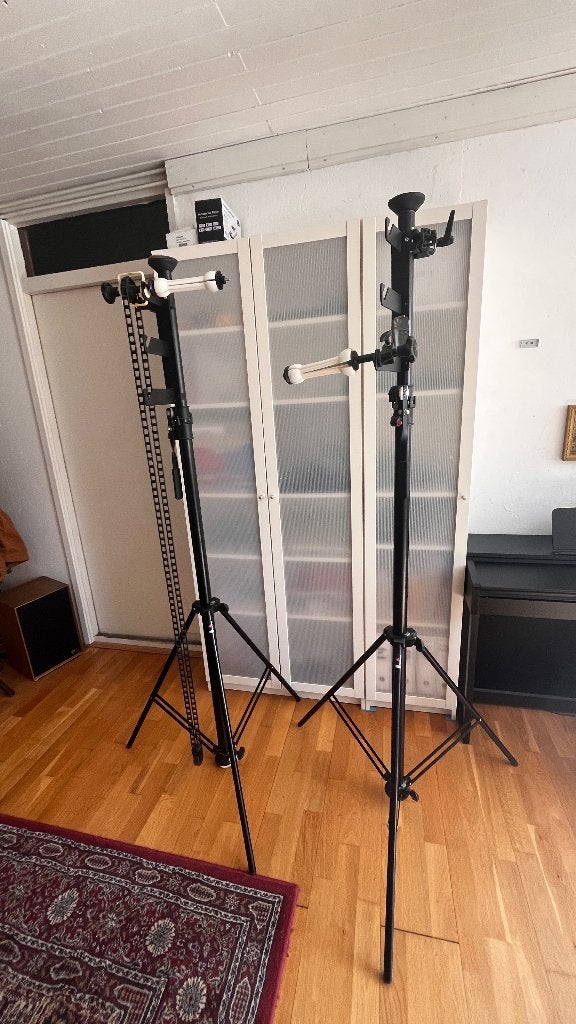 autopole (2x) Manfrotto, Ophalen, Overige typen, Zo goed als nieuw, 175 cm of meer