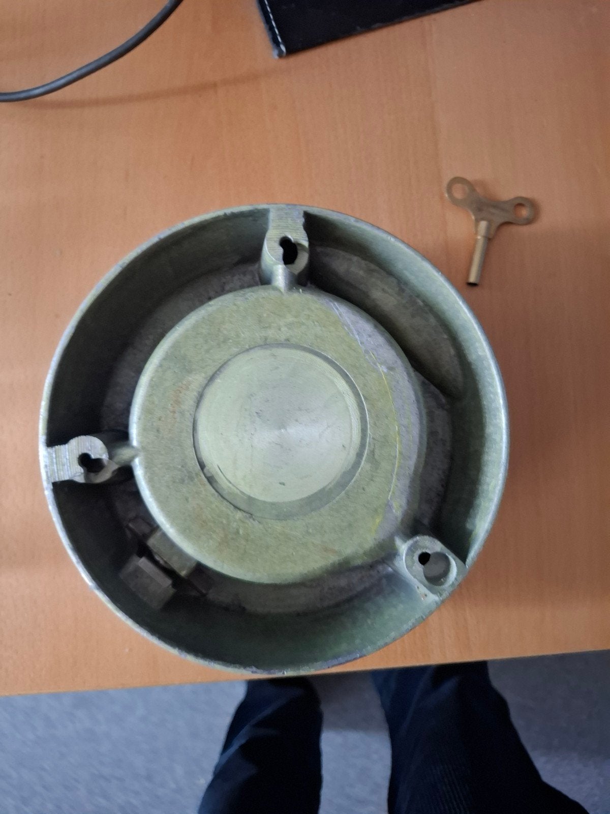 Vintage Russische Marine Klok met Opwindsleutel, Antiek en Kunst, Ophalen of Verzenden