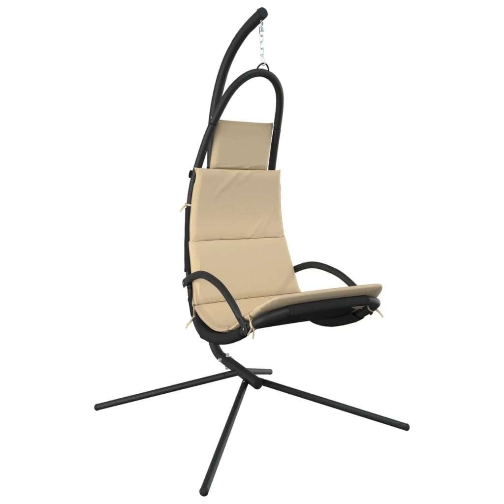 Hangstoel + standaard zwart swing schommelstoel GRATIS BZRGD, Verzenden, Hangstorl, Zwart, Overige materialen