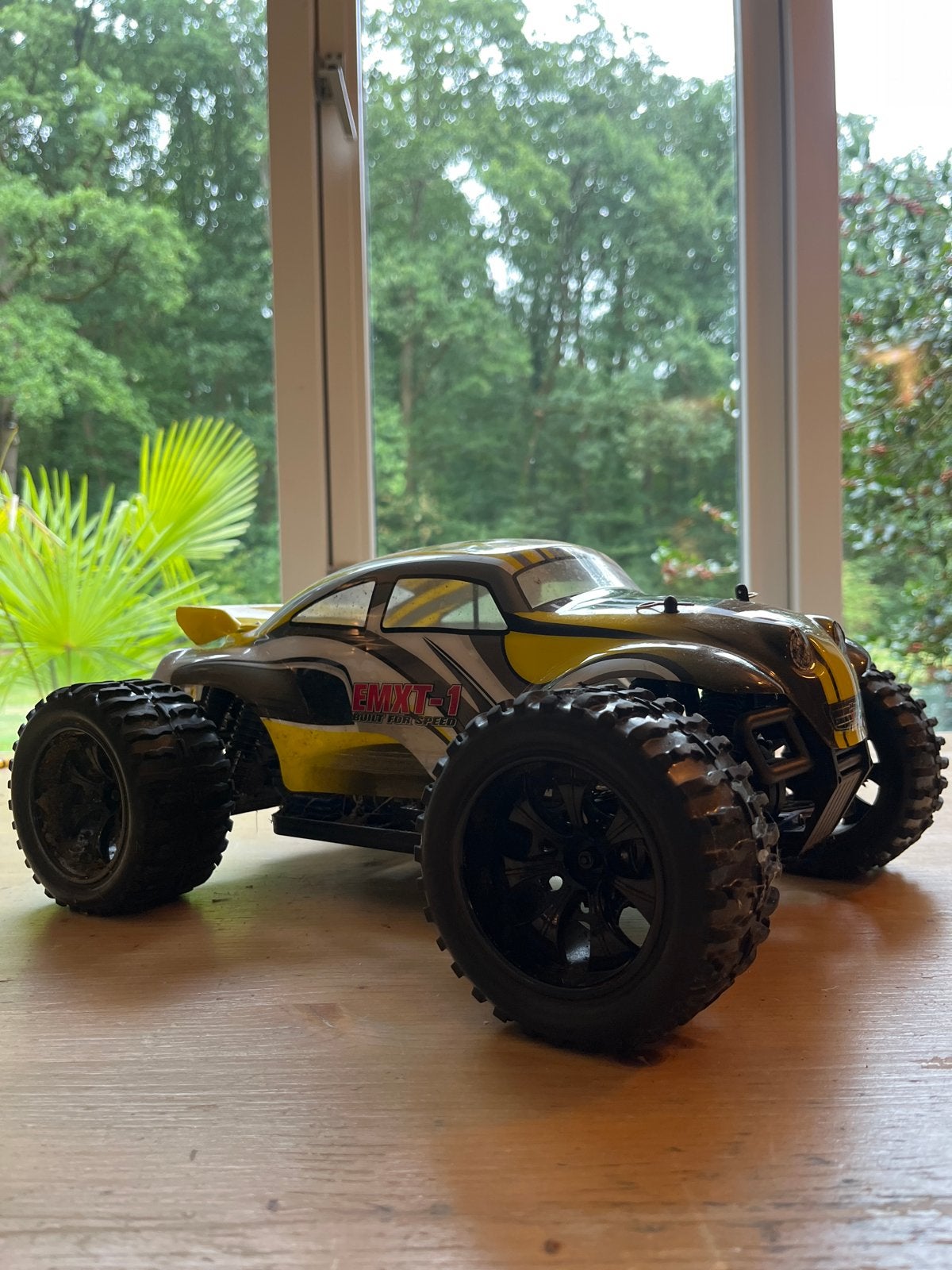 RC Auto Offroad - Himoto Geel/Zwart, Zo goed als nieuw, Elektro, Auto offroad, Ophalen of Verzenden, Zo goed als nieuw