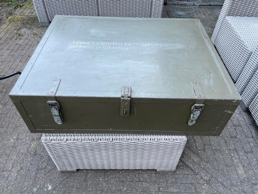 Legerkist/tafel met wieltjes - Multifunctioneel, Gebruikt, 50 tot 100 cm, 50 tot 100 cm, Rechthoekig