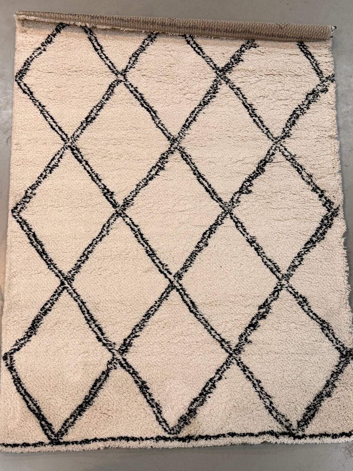 Vloerkleed berber wit/zwart 160x230cm sample, Interieur05, Douwe Tammingaweg 34, Zwart, 150 tot 200 cm