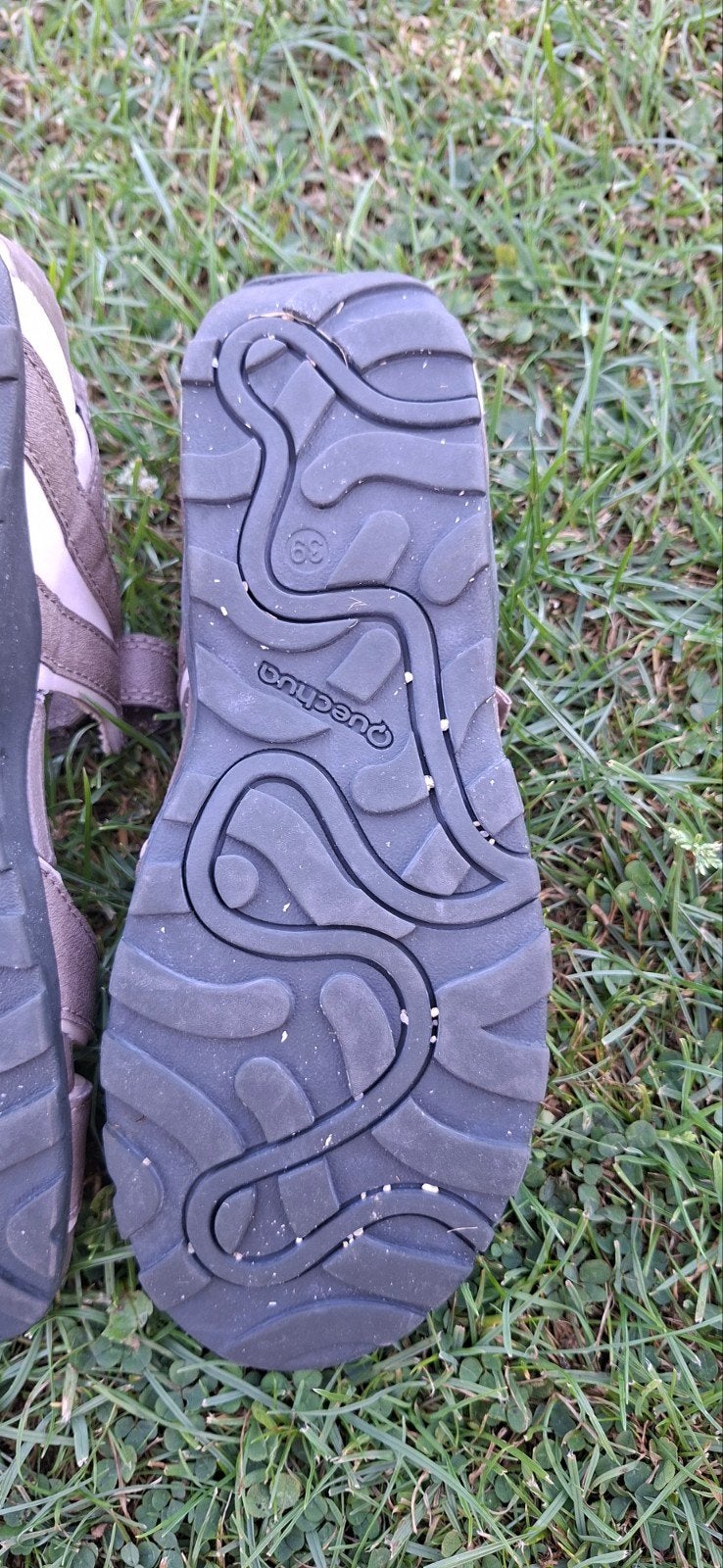 Quechua dames sandalen maat 39 grijs/beige, Zo goed als nieuw, Quechua, Grijs, Sandalen of Muiltjes