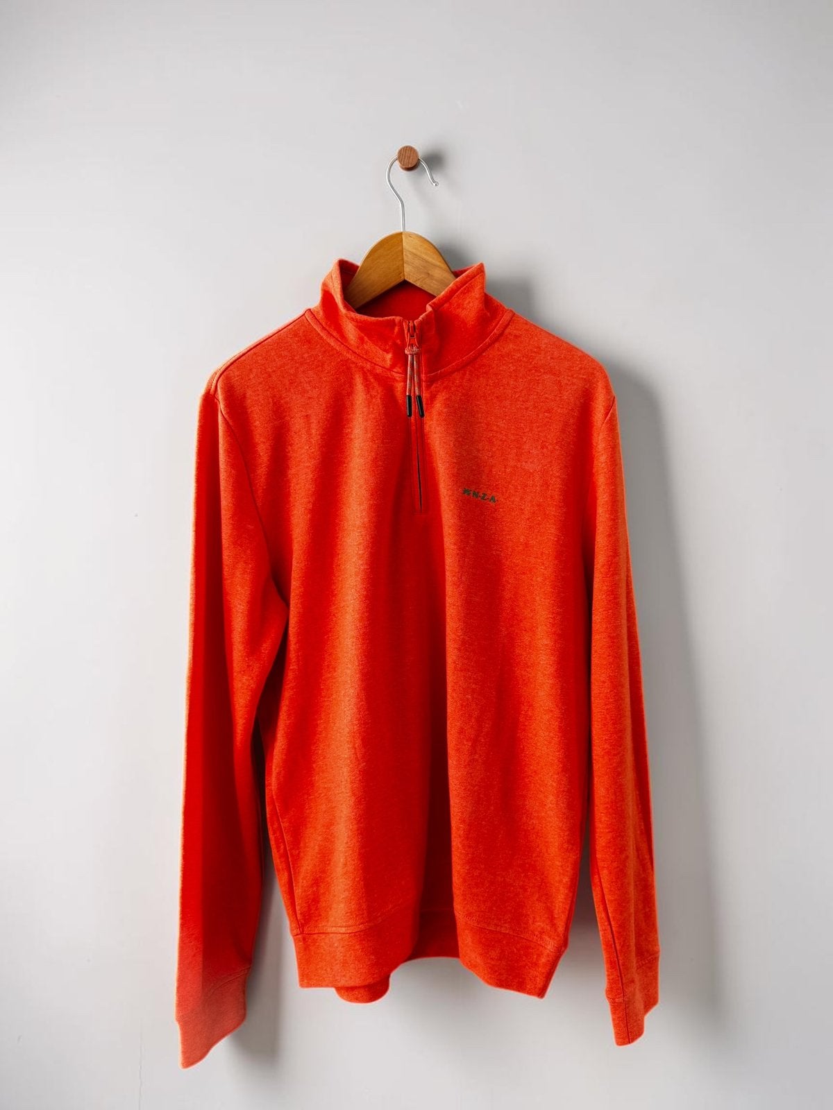 NZA New Zealand Auckland half zip sweater oranje M medium, Ophalen of Verzenden, Zo goed als nieuw, Maat 48/50 (M), Oranje