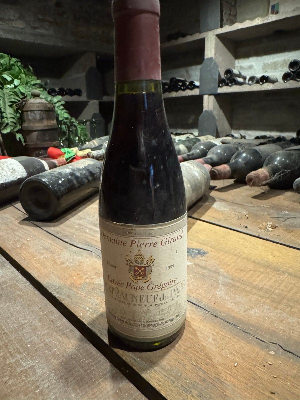 Chateauneuf du Pape 1995 - 37,5cl, Gebruikt, Frankrijk, Ophalen of Verzenden, Rode wijn