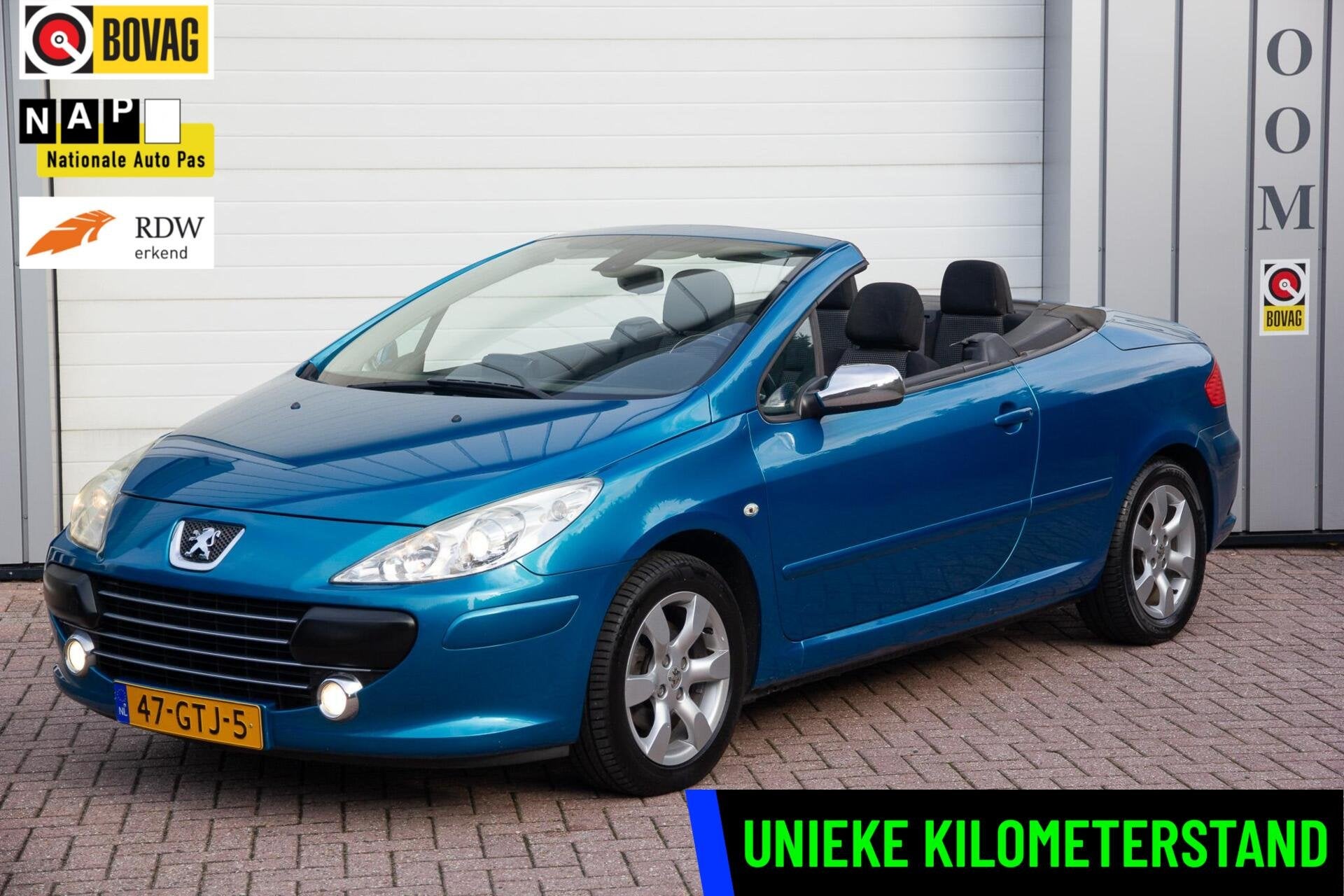 Peugeot 307 CC 2.0-16V NL-AUTO 41.500KM! UNIEK, Auto's, Voorwielaandrijving, Stof, Gebruikt, Zwart