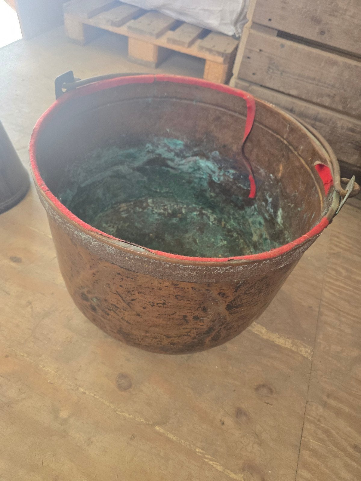 Antieke Koperen Ketel - Rond 55 cm Doorsnede, Ophalen