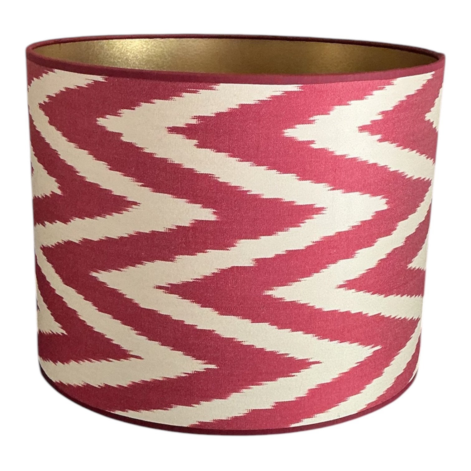 Lampenkap donkerrood / framboise ikat, Ophalen of Verzenden, Nieuw, Rond