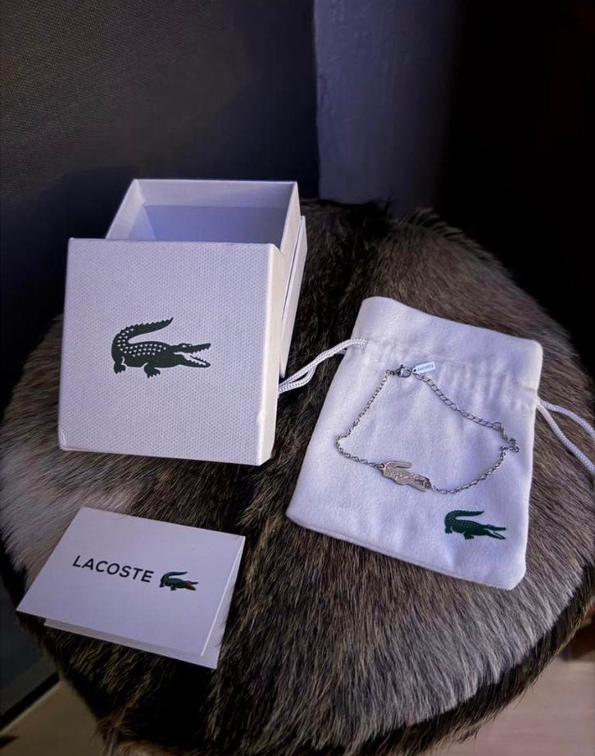 Nieuw Lacoste Armbandje met Krokodil Logo, Staal, Nieuw, Ophalen of Verzenden, Zilver