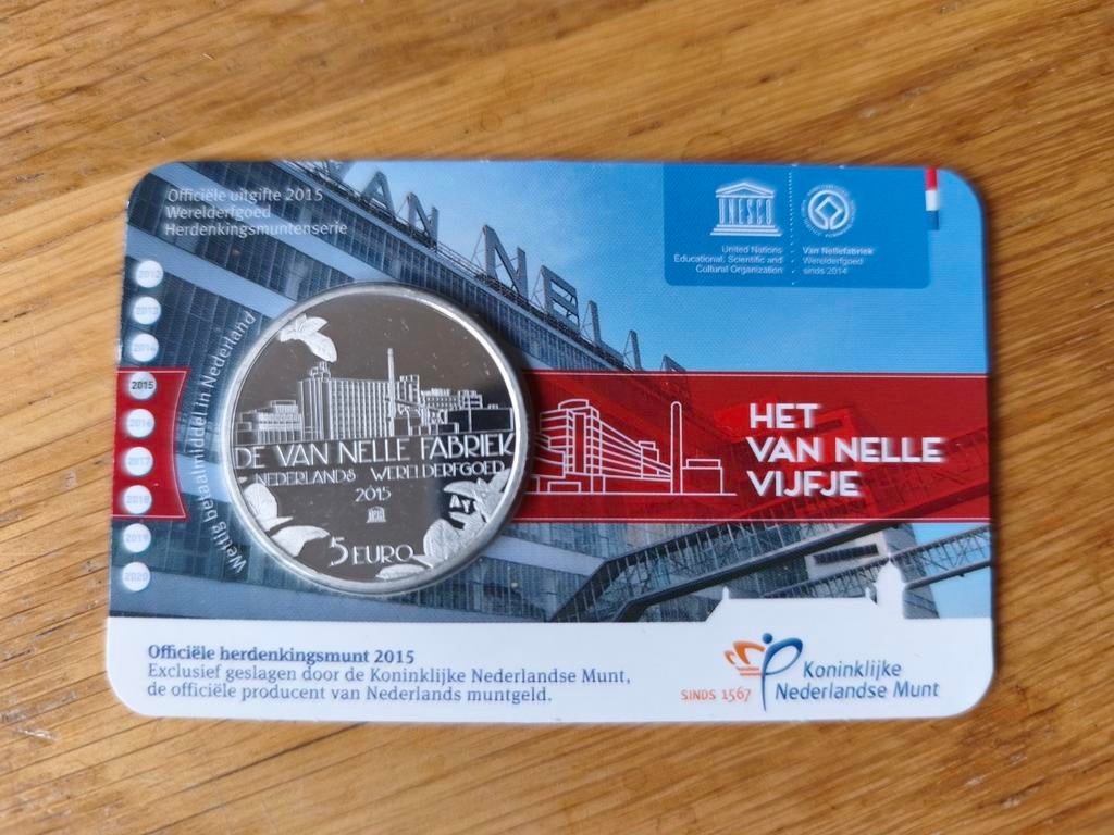 Het Van Nelle Vijfje Herdenkingsmunt, Ophalen of Verzenden, 5 euro