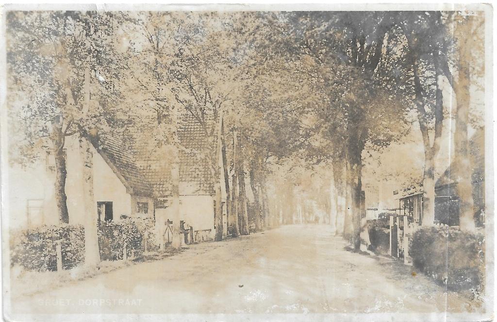 AK Groet - Dorpstraat, Verzenden, 1920 tot 1940, Gelopen, Noord-Holland