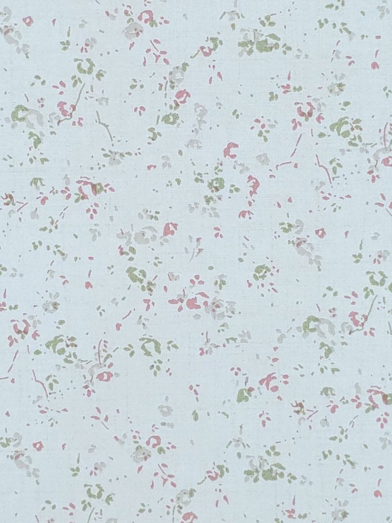 5087 bloemenbehang roze groen vintage retro jaren 80 swiet, Ophalen of Verzenden, Groen