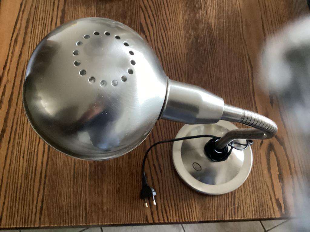 Bureau lamp chroom, Ophalen, Zo goed als nieuw, Metaal of Aluminium