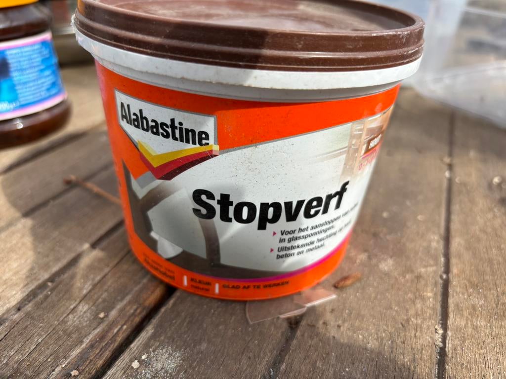 Nieuwe pot albastine stopverf donkerbruin, Ophalen of Verzenden, Nieuw
