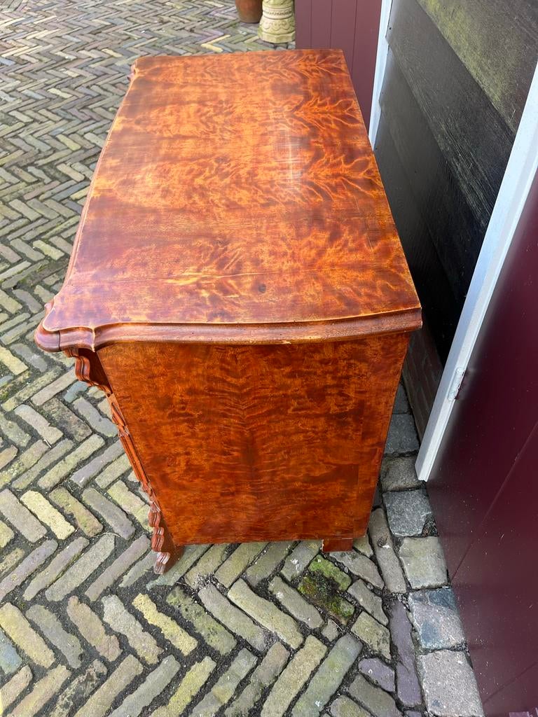 Antieke kast met mahonie fineer, Ophalen of Verzenden