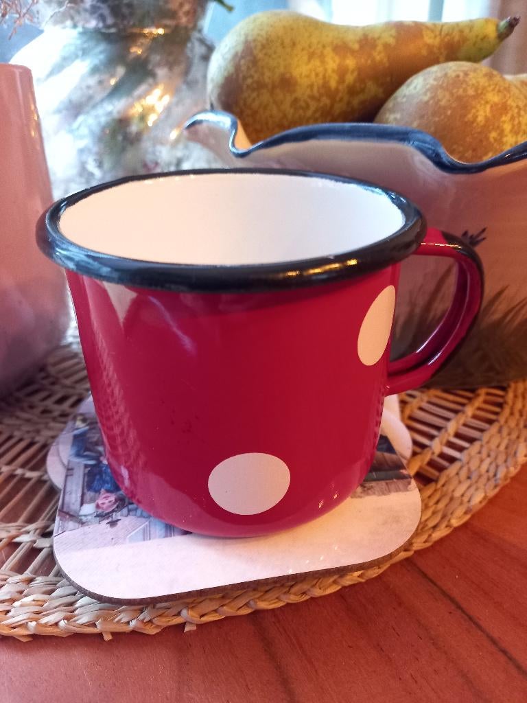 Koffiebeker emaille Kitchen Trend, Huis en Inrichting, Keuken | Servies, Overige materialen, Ophalen of Verzenden, Zo goed als nieuw