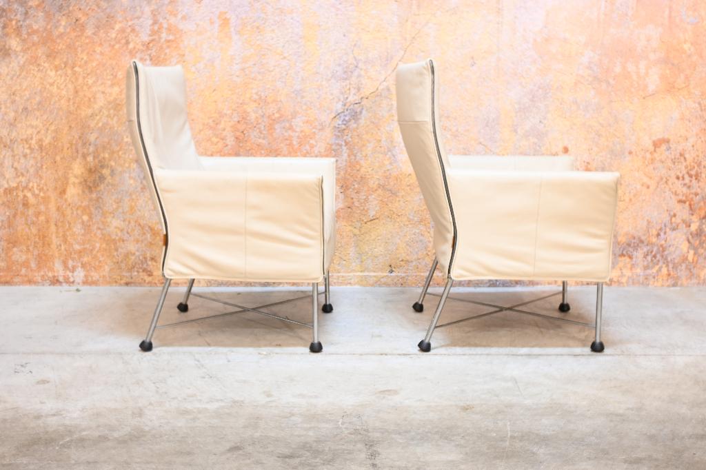 ZGANieuw 2 leren Montis Charly design fauteuils, Huis en Inrichting, Fauteuils, Montis, Montis, Ophalen of Verzenden, Zo goed als nieuw