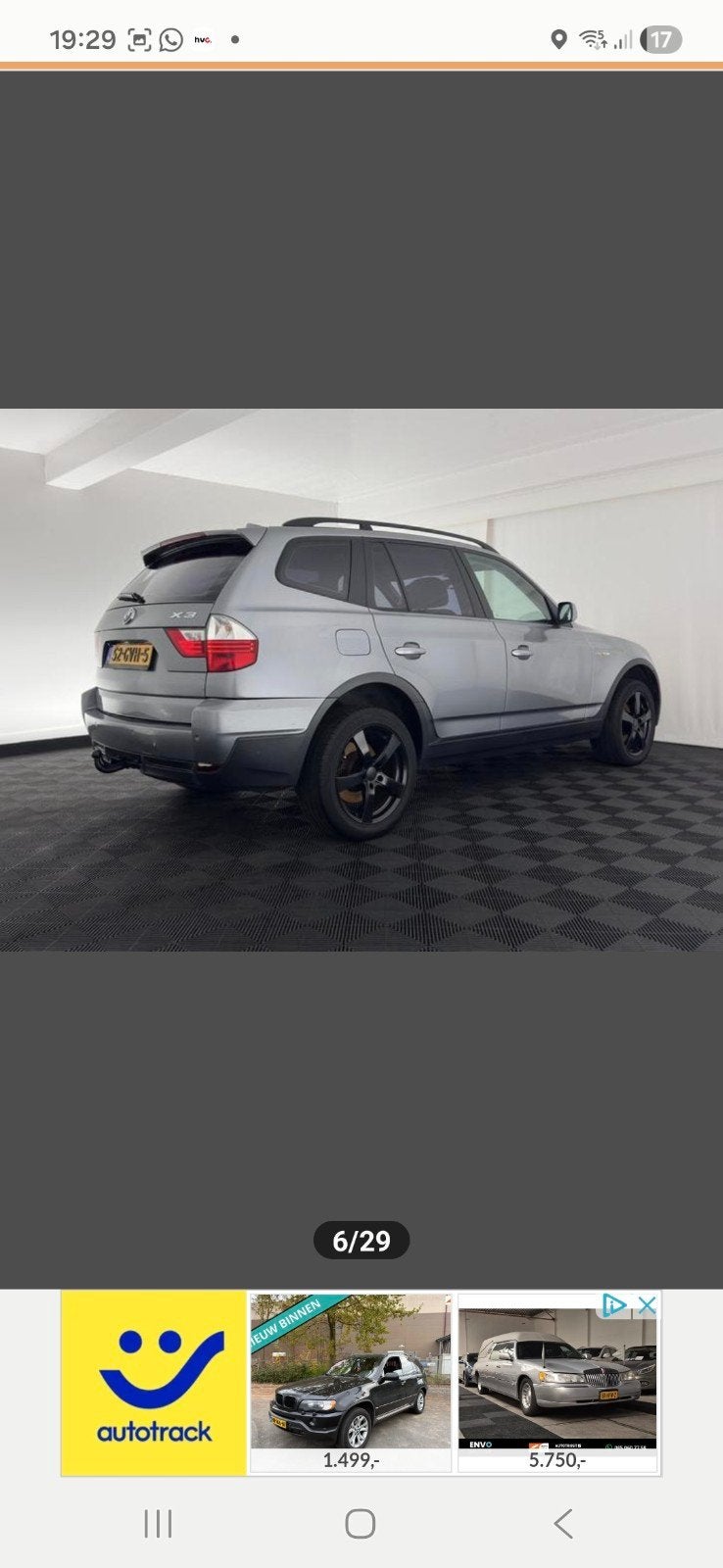 BMW X3 2.0 I 2008 Grijs, 1995 cc, Zwart, 4 cilinders, Handgeschakeld