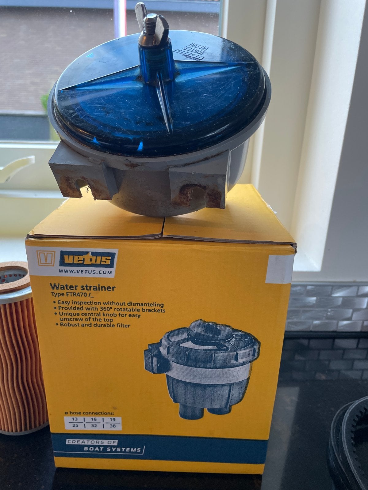 Vetus Waterfilter FTR470/ -  gebruikt, Watersport en Boten, Ophalen of Verzenden, Zo goed als nieuw, Motor en Techniek