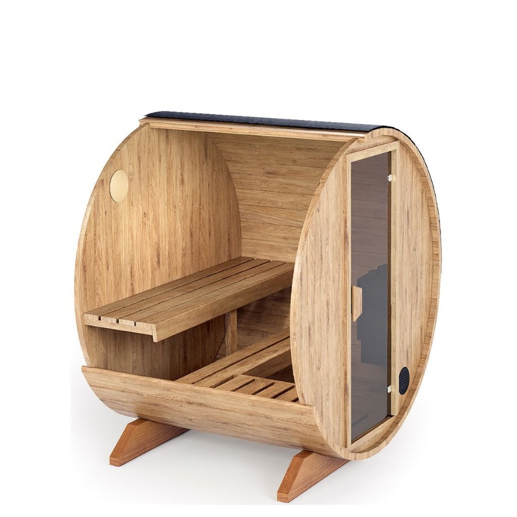 Barrel Sauna 2-3 Persoons | Harvia 6 kW | Helemaal compleet, Ophalen of Verzenden, Nieuw, Fins of Traditioneel, Complete sauna