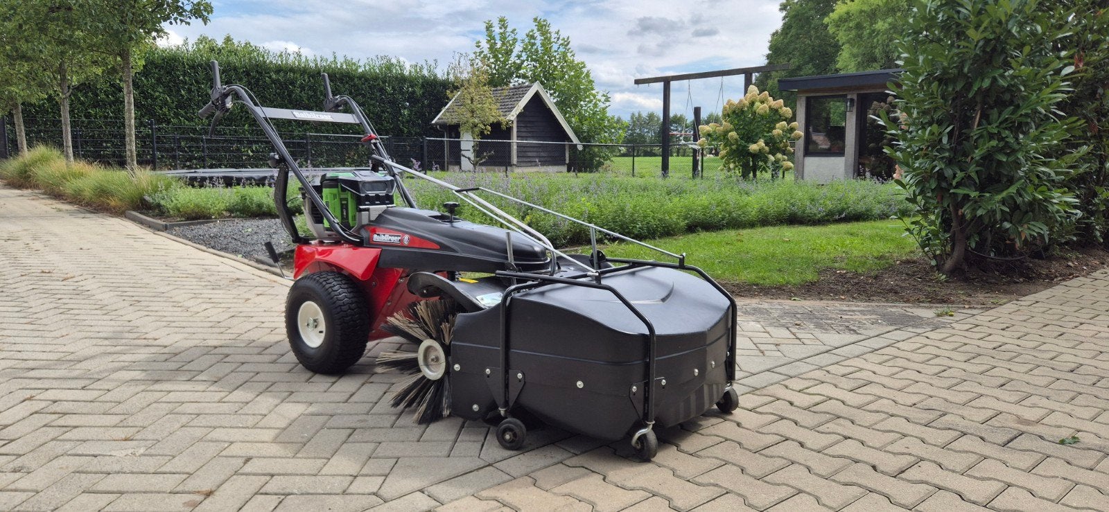 Tielbürger TK38PRO Electro veegmachine + 2x accu + lader, Ophalen, Zo goed als nieuw, Tielburger
