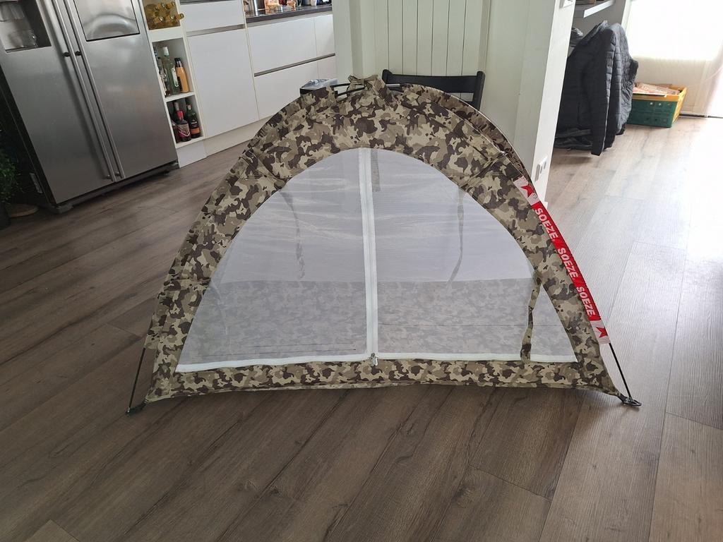 Soeze Droombed 150 x 70 cm - Reisbedje Camouflage, Ophalen of Verzenden, Gebruikt, Reisbedje