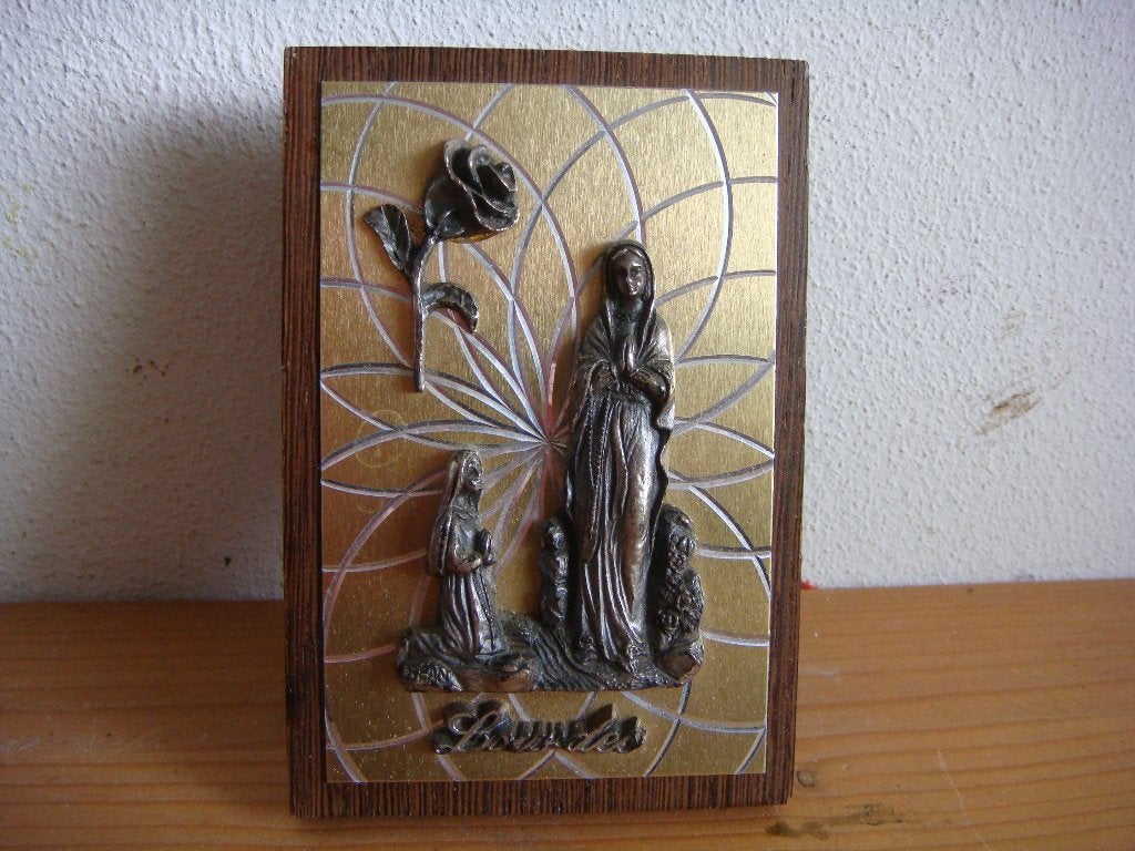 Kleine staande Lourdes decoratie, Ophalen of Verzenden, Zo goed als nieuw, Overige typen, Christendom | Katholiek