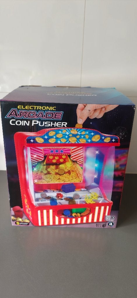 Electronic Arcade Coin Pusher muntenschuiver licht geluid, Ophalen of Verzenden, Zo goed als nieuw, Jongen of Meisje