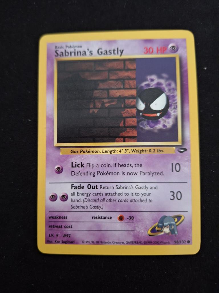Sabrina's gastly - gym challenge - vintage pokemon, Ophalen of Verzenden, Gebruikt