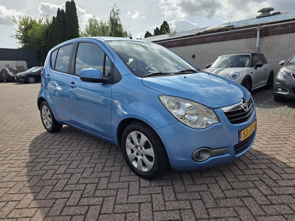 Opel Agila 1.0 Enjoy, airco, lm velgen. (bj 2009), Auto's, Stof, Gebruikt, Blauw, 996 cc