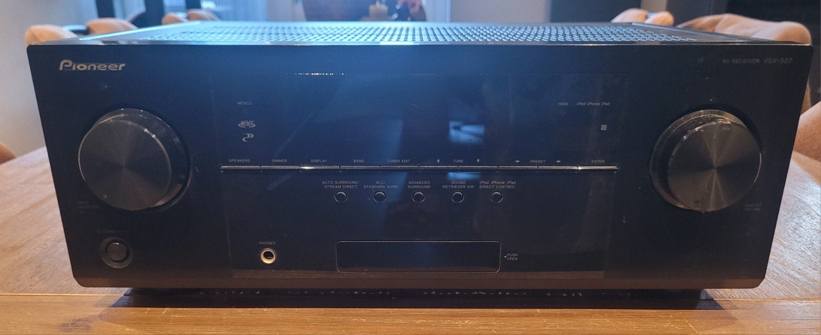 Pioneer VSX-527 AV Receiver met gratis speakers, Ophalen, Pioneer, 120 watt of meer, Gebruikt