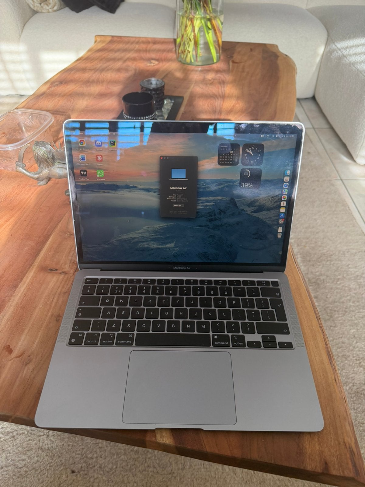 Macbook Air M1 2020 - 16GB - Nieuwstaat, 256 GB, Qwerty, 13 inch, Ophalen of Verzenden