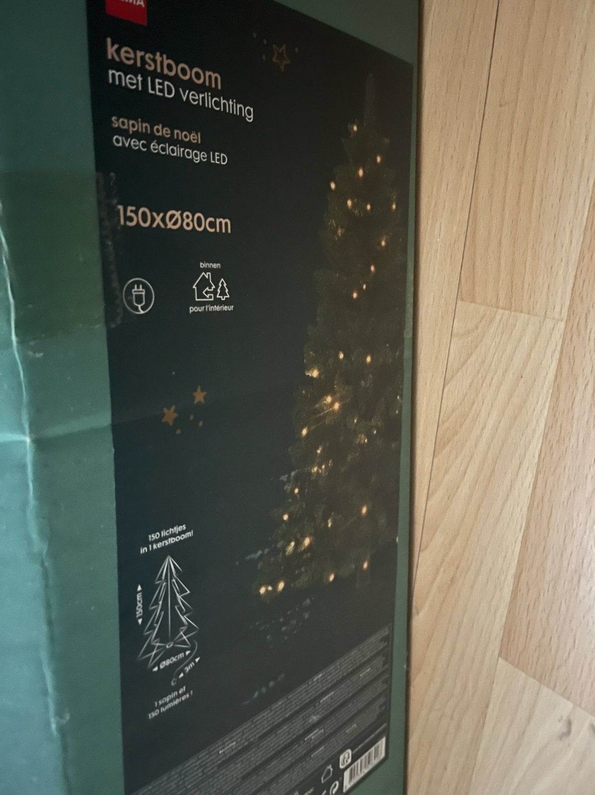 Kerstboom met Led verlichting HEMA, Diversen, Kerst, Ophalen, Zo goed als nieuw