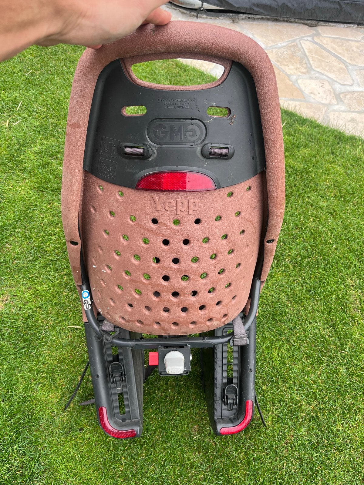 Yepp Achterzitje Bruin - Comfortabel en Veilig, Ophalen, Achterzitje, 9 t/m 36 kg, Gebruikt