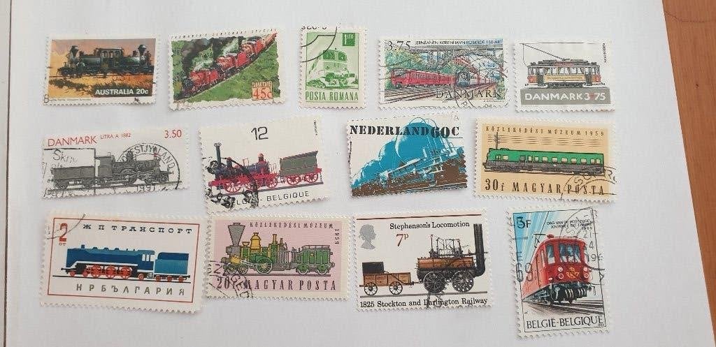 6209 div zegels treinen, Verzenden, Treinen