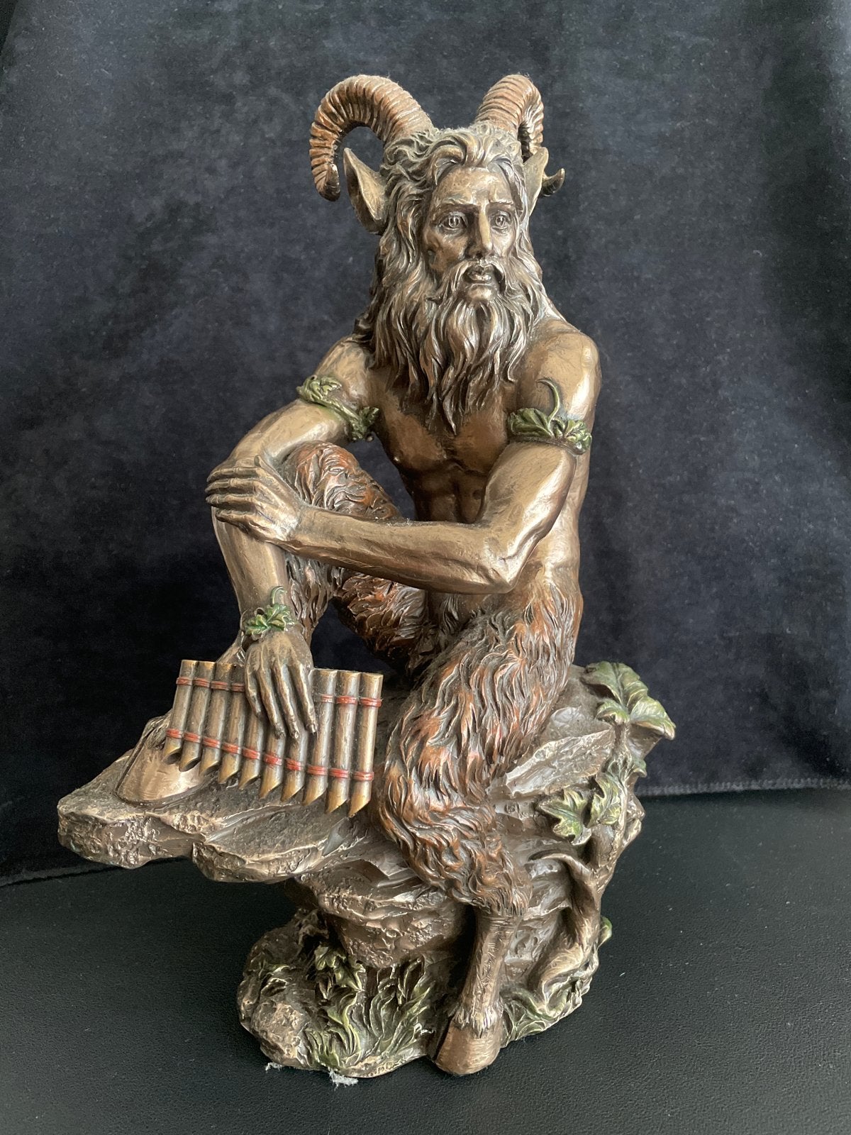 Pan Griekse God Wicca Beeldje - Gedetailleerd Figuur, Ophalen of Verzenden, Handgemaakt, 20 - 50 cm, Beeld