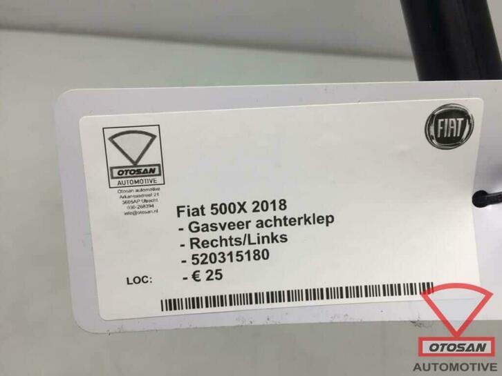 fiat 500x 2018 gasveer achterklep rechts links 520315180, Auto-onderdelen, Gebruikt, Stellantis Europe S.p.A., Links, Ophalen of Verzenden