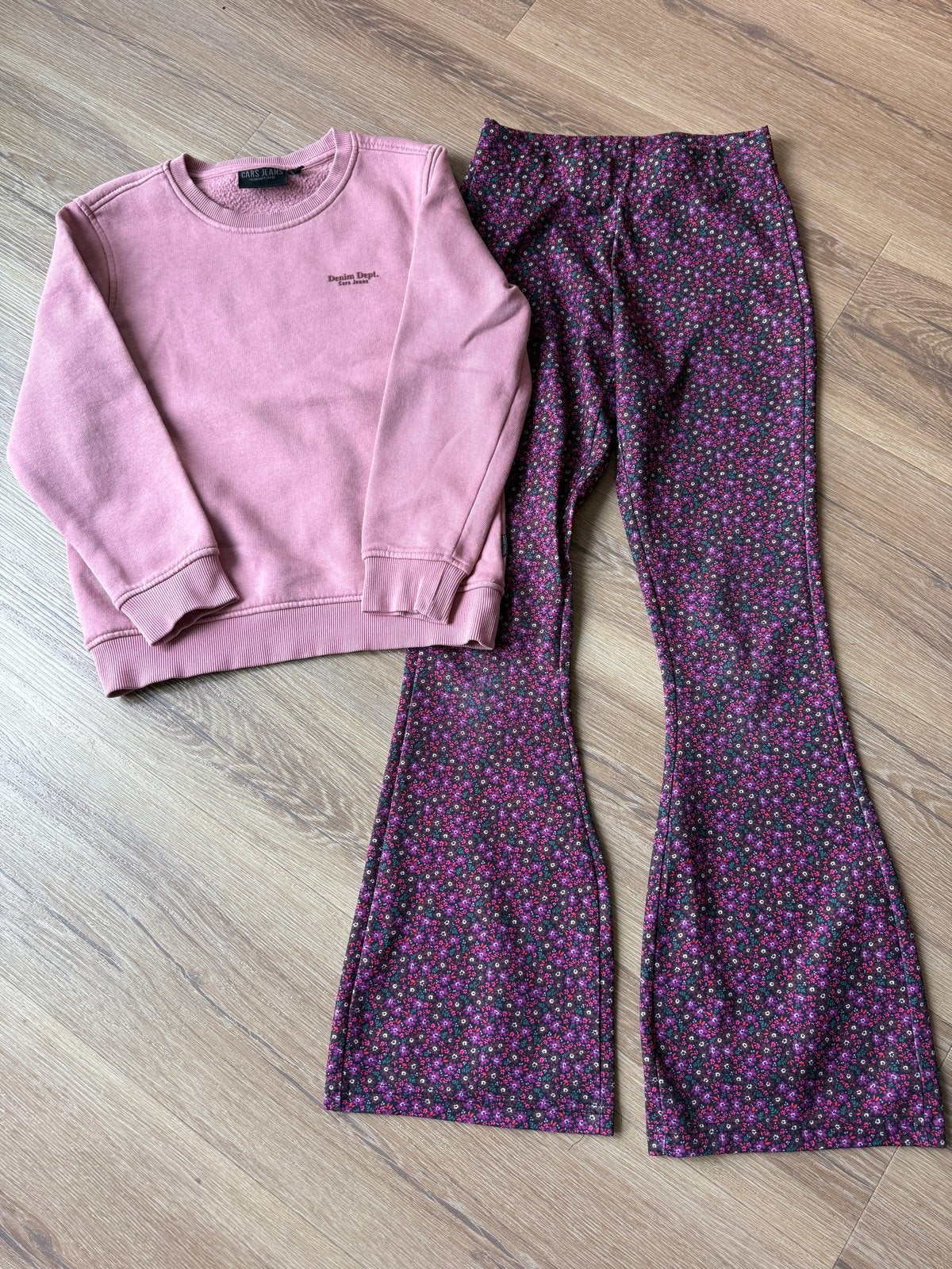 Meisjes set: Cars Jeans sweater & flared broek 134/140, Ophalen of Verzenden, Gebruikt, Meisje, Setje
