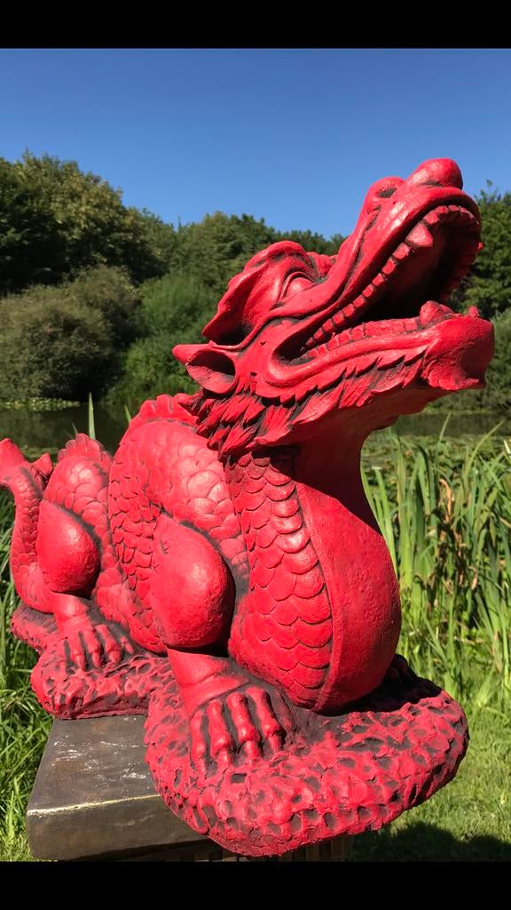 ‼️Draak 75cm Vijverdraak Geluksdraak Long Chinese draak‼️, Tuin en Terras, Tuinbeelden, Ophalen of Verzenden, Nieuw, Beton, Dierenbeeld