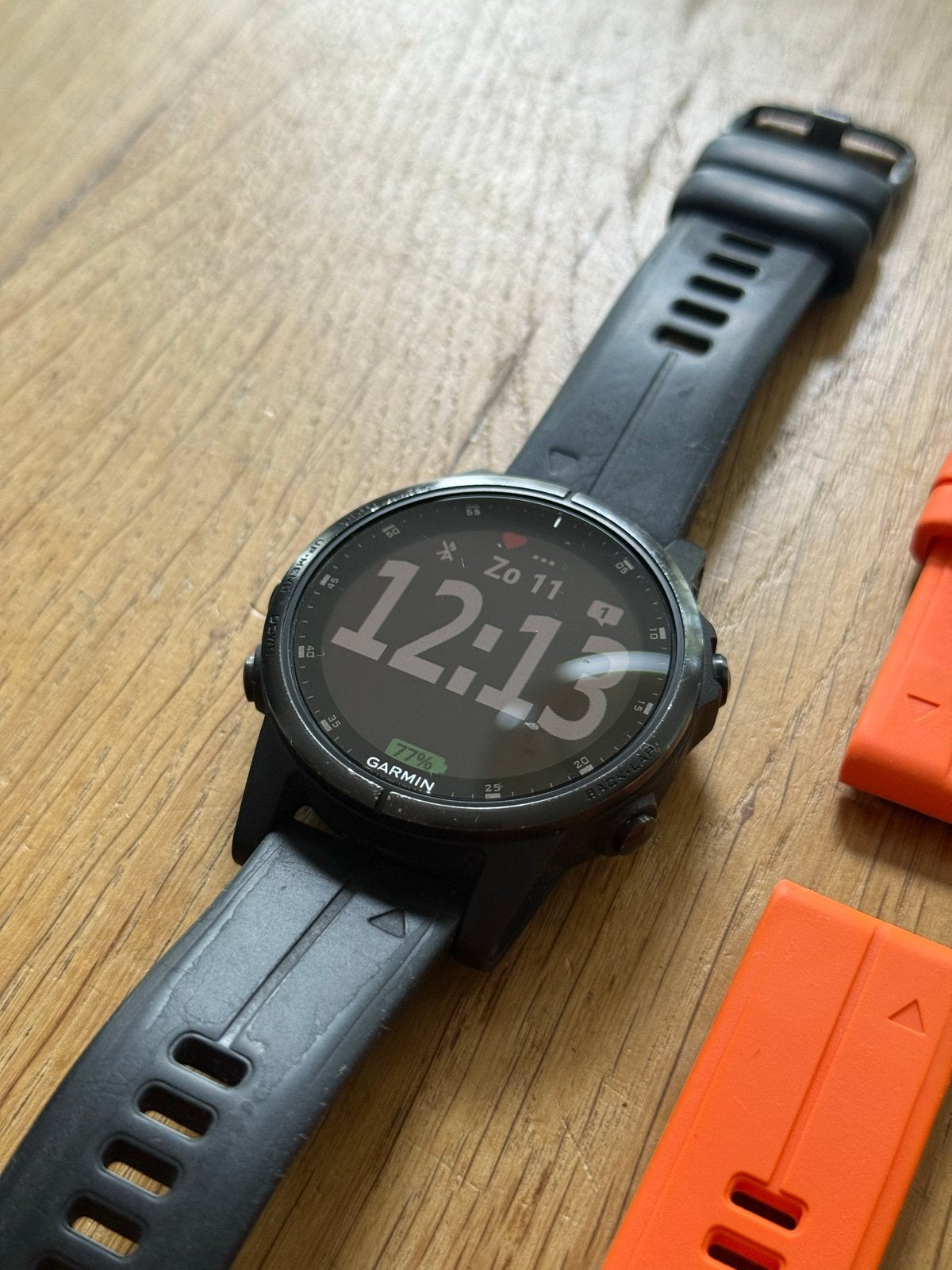 Garmin fenix 5S Plus - Multisport GPS Smartwatch, Zwart, Ophalen of Verzenden, Waterdicht, Android