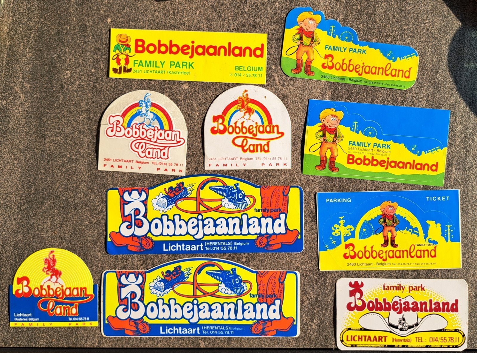 vintage sticker Bobbejaanland Lichtaard België per stuk, Verzamelen, Ophalen of Verzenden, Zo goed als nieuw