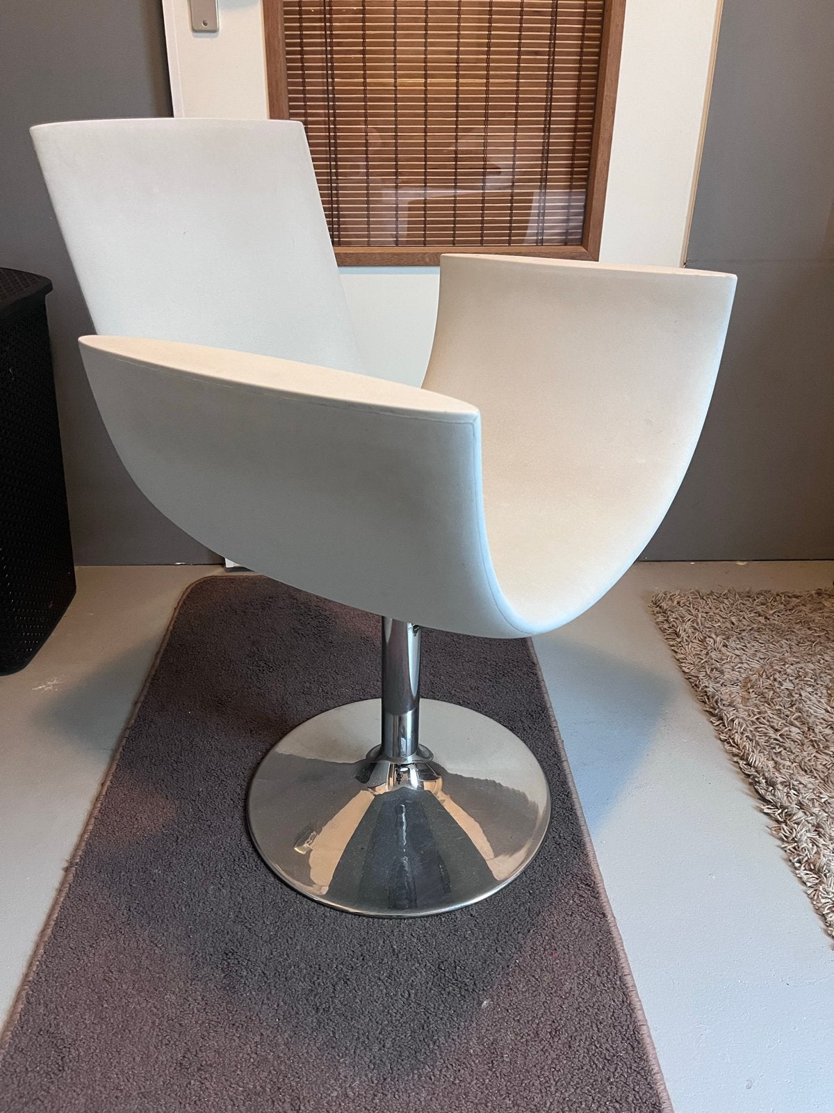 Moderne draaibare fauteuil - grijs / aluminium, Ophalen, Gebruikt, Metaal, Eén
